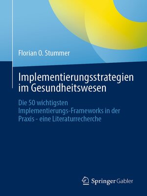 cover image of Implementierungsstrategien im Gesundheitswesen